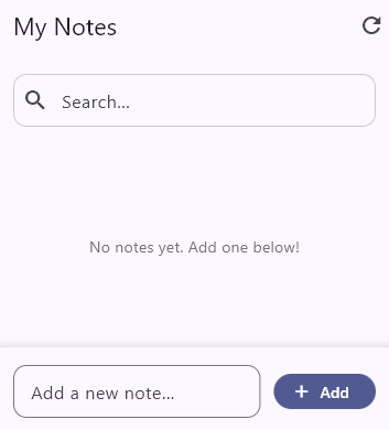 Notes app screenshot